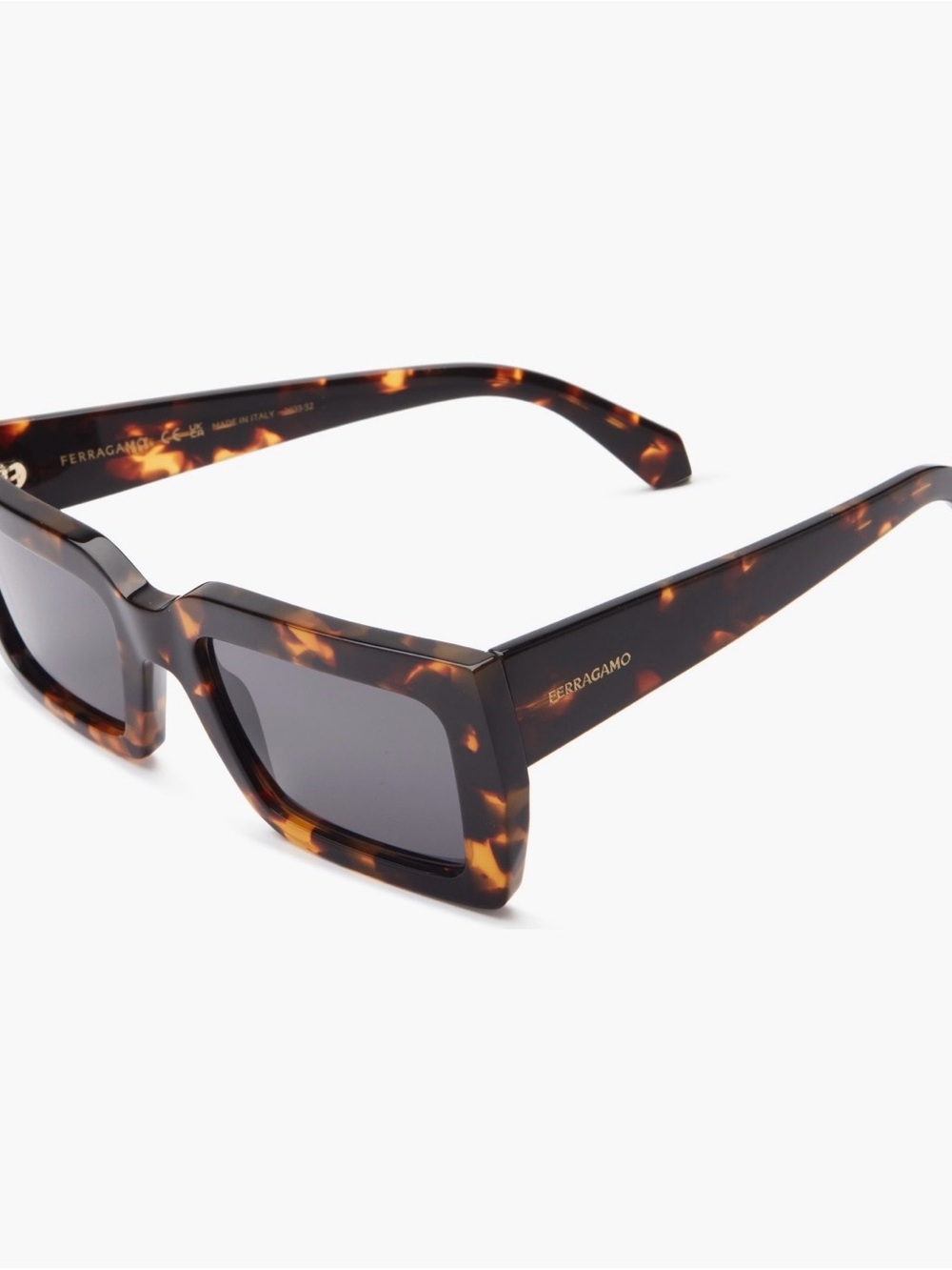 FERRAGAMO 54mm Rectangular Sunglasses
Color: Dark Tortoise